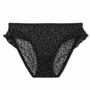 Victoria’s Secret Black Glitter Star Bikini Panty